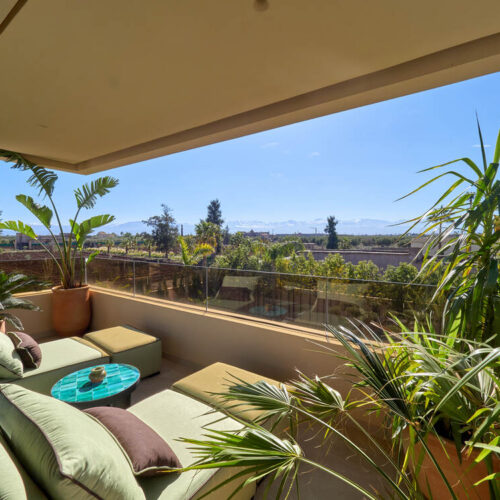 Terrasse privative avec vue sur la campagne