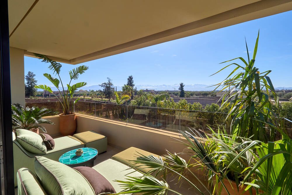 Terrasse privative avec vue sur la campagne